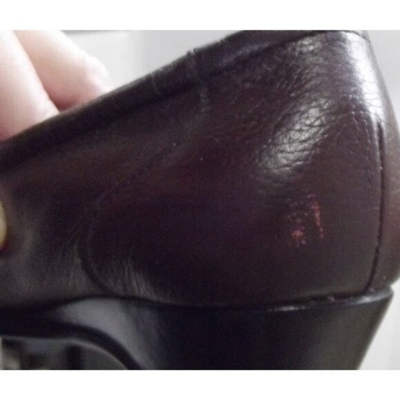 SAS Tri-Ad Comfort Shoes Womens 8.5N Oxblood Brown Leather Loafers Slip-On Heel - Picture 8 of 16